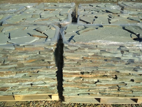 Плитняк златолит зелёный для цоколя, отмостки купить в Алтайском край