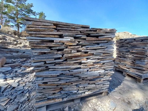 Плитняк златолит серебристый для фасада купить в Алтайском край