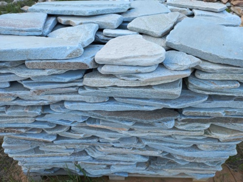 Плитняк златолит зелёный галтованный для цоколя купить в Алтайском край